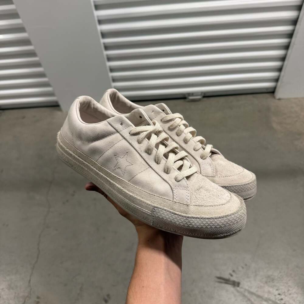 Notre x Converse One Star Pro Natural Egret Canvas Suede Low Top Size 10.5